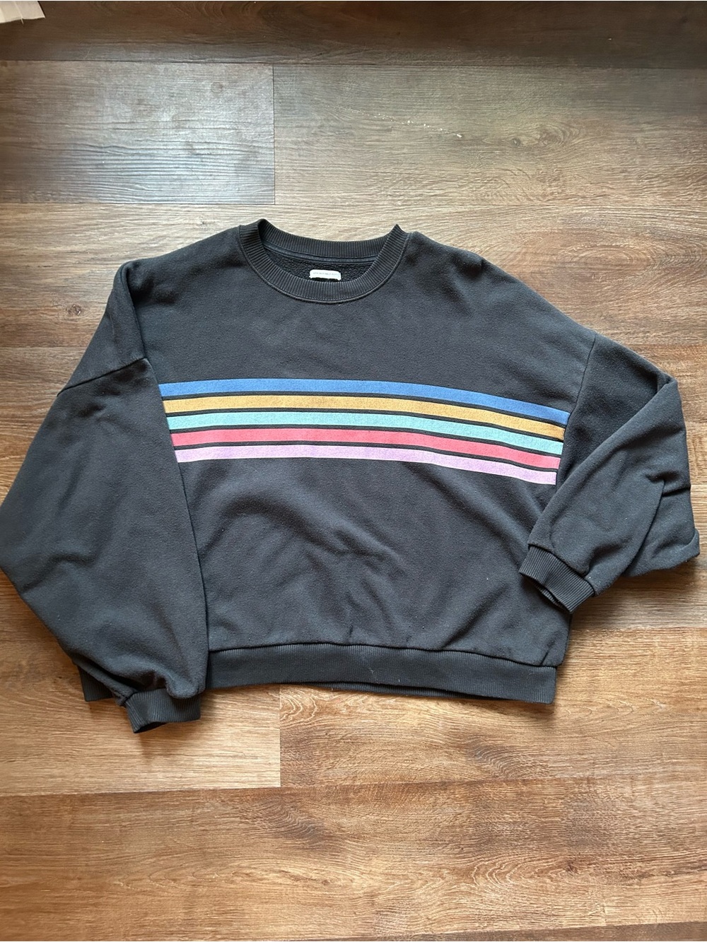 American Eagle Rainbow Stripe Sweatshirt